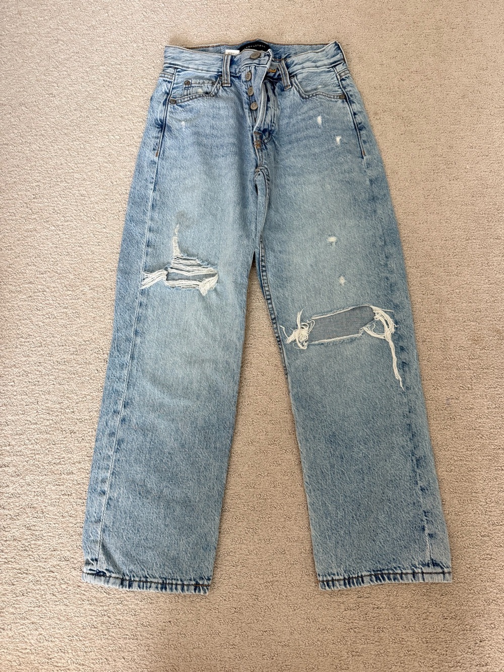 Light Blue Distressed Aero Jeans
